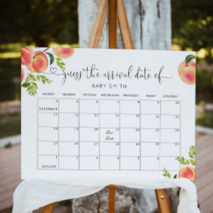 Affiche Petite pêche Devinez l'échéance Calendrier Date Po