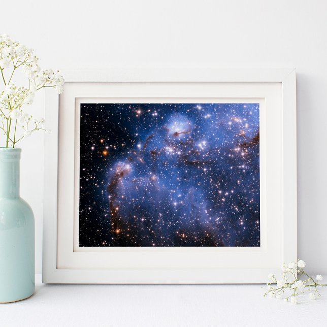 Affiche Petite photo de l'espace bleu du nuage de Magellan (Small Magellanic Cloud Blue Space Photo 10x8 Poster)