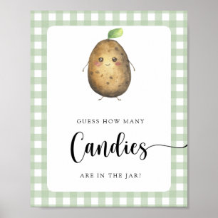 Affiche Petite pomme de terre - devine combien de bonbons