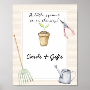 Affiche Petite pousse - cartes et cadeaux baby shower