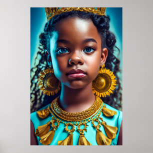 Affiche Petite princesse africaine, Hérite du mois de l'hi