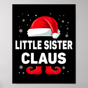 Affiche Petite Soeur Claus Noël Correspondant Famille Grou