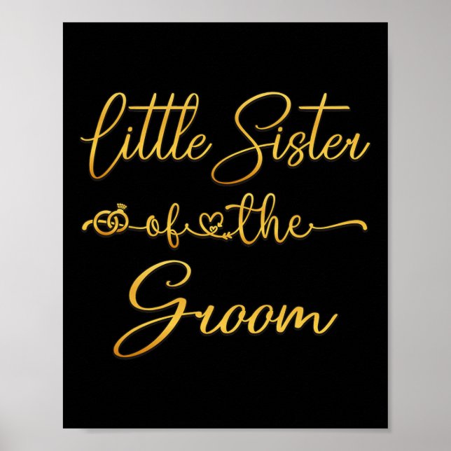 Affiche Petite Soeur De La Groom Mariage Idée Pour (Devant)
