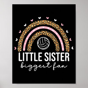 Affiche Petite sœur de volley-ball mignonne pour filles en