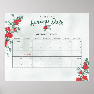 Affiche Petite tomate Rustique fille Baby shower Guess Dat