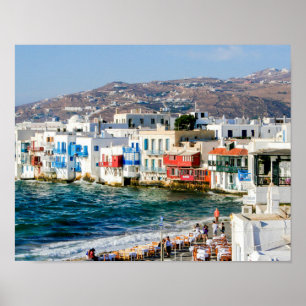 Affiche Petite Venise, île de Mykonos.