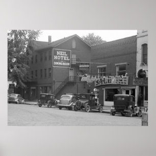 Affiche Petite ville de l'Ohio, années 30