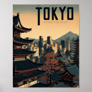 Affiche Petite Ville De Tokyo