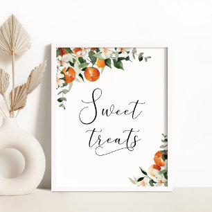 Affiche Petites douceurs mignonnes. Gâteaux aux agrumes