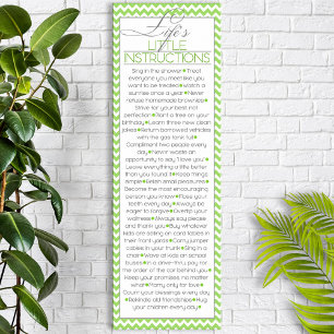 Affiche Petites instructions de la vie Lime Green