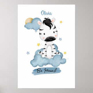 Affiche Petites leçons Zèbre des nuages