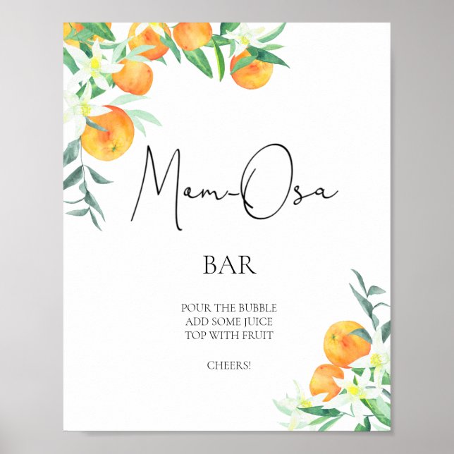 Affiche Petites oranges \ Bar Mom-osa (Devant)