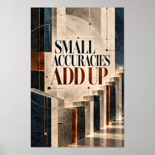 Affiche Petites Précisions S'ajoutent Typographie Géométri
