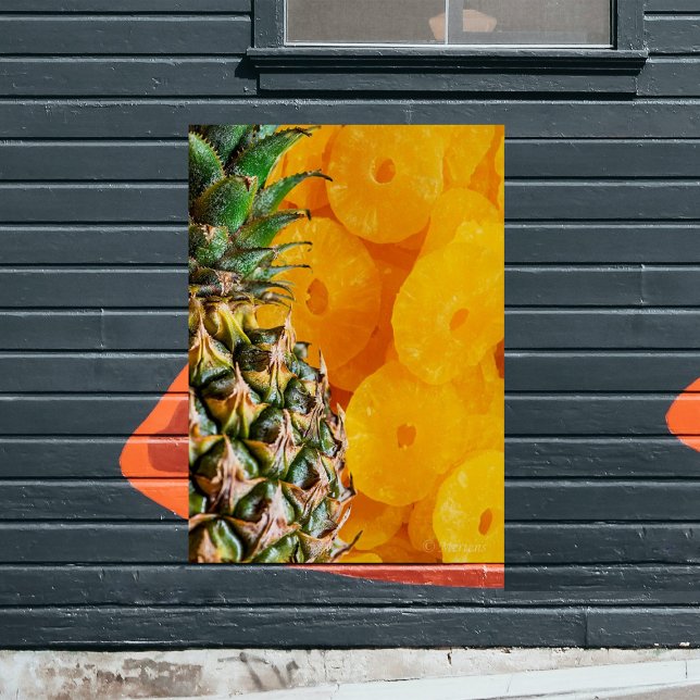 Affiche Petites tranches d'ananas à ananas et coupé (Créateur téléchargé)