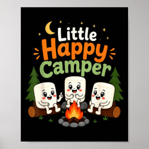 Affiche Petits campeurs heureux enfants camping escouade d