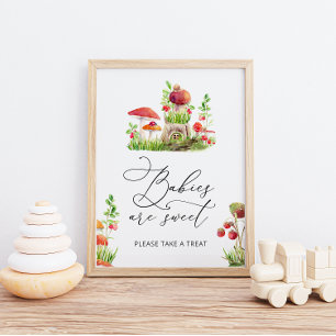 Affiche Petits champignons sauvages Les bébés sont de l'af