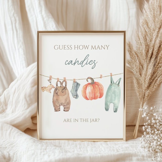 Affiche Petits Citrouilles Vêtements Garçon Devant Combien (Créateur téléchargé)