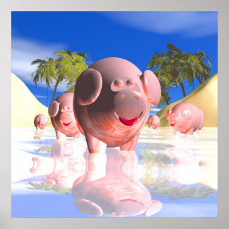 Affiche Petits cochons