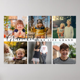 Affiche Petits-Enfants Font Vie Grand 6 Cadeau Photo Pour