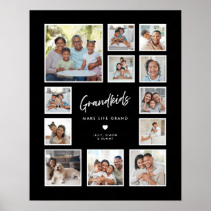 Affiche Petits-enfants Rendent la Vie Géniale Grille de Co
