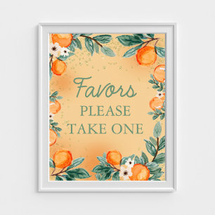Affiche Petits Favoris Orange Cutie Prenez-en un