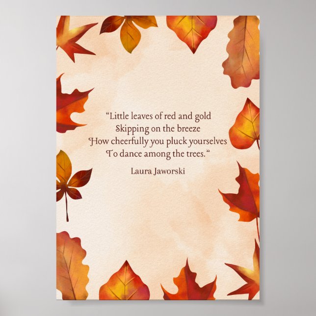 Affiche Petits Feuilles par Laura Jaworski (Devant)