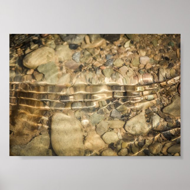 Affiche Petits galets de ruisseau roches nature (Devant)