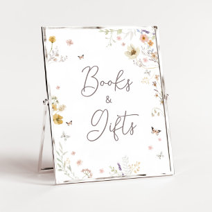 Affiche Petits livres et cadeaux de printemps Fleur sauvag