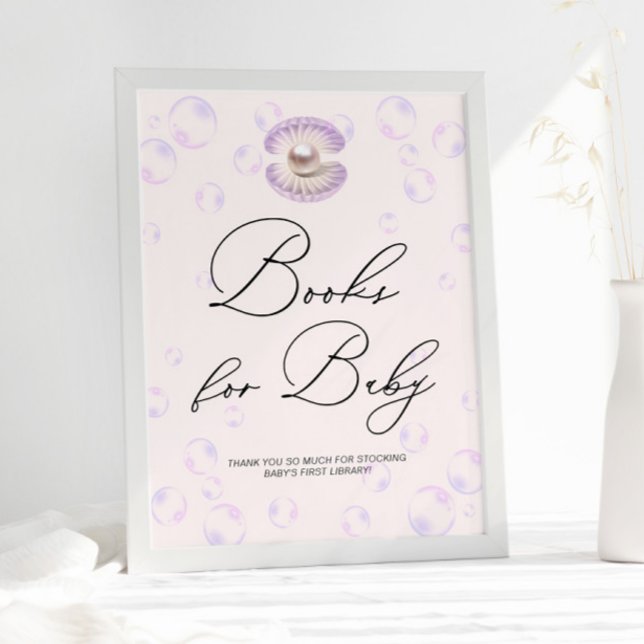 Affiche Petits Livres Pearl Pour Baby shower Bébé (Créateur téléchargé)