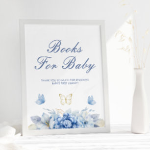 Affiche Petits Papillons Livres Pour Baby shower Bébé Garç