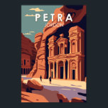 Affiche Petra Jordan Travel Art Vintage<br><div class="desc">OEuvre vectorielle Petra. Petra est un site archéologique célèbre dans le désert du sud-ouest de la Jordanie. Datant d'environ 300 av. J.-C.,  c'était la capitale du royaume nabatéen.</div>