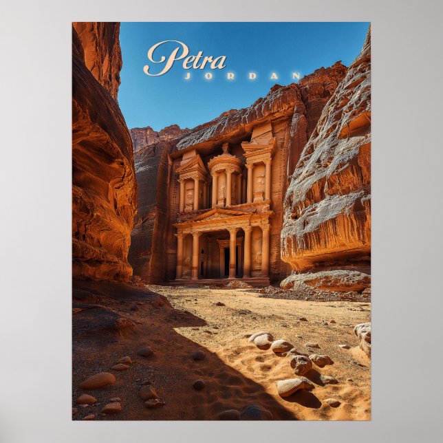 Affiche Petra, Jordanie : Iconic Red Rock Temple (Devant)