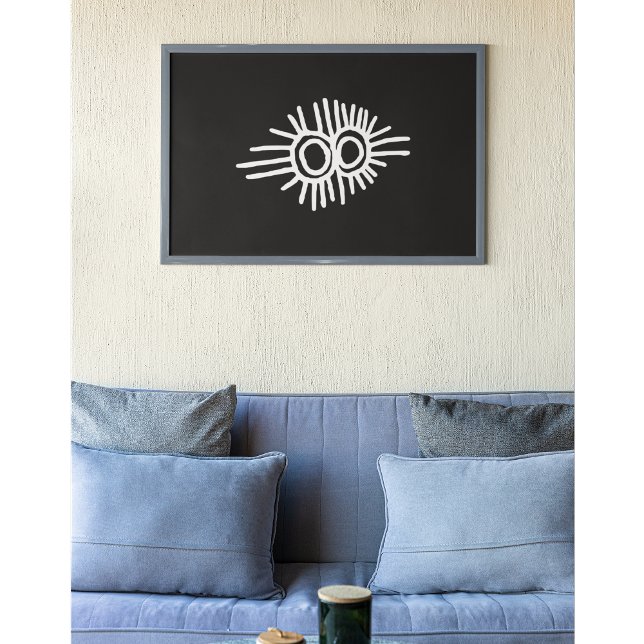 Affiche Petroglyphe d'une éclipse du soleil et de la lune (Créateur téléchargé)