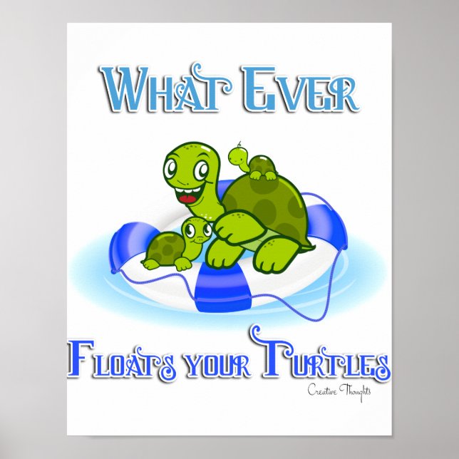 Affiche Peu importe ce qui flotte vos tortues 3 (Devant)