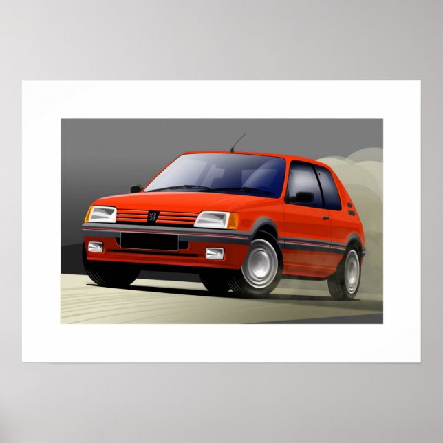 Affiche Peugeot 205 GTI (Devant)