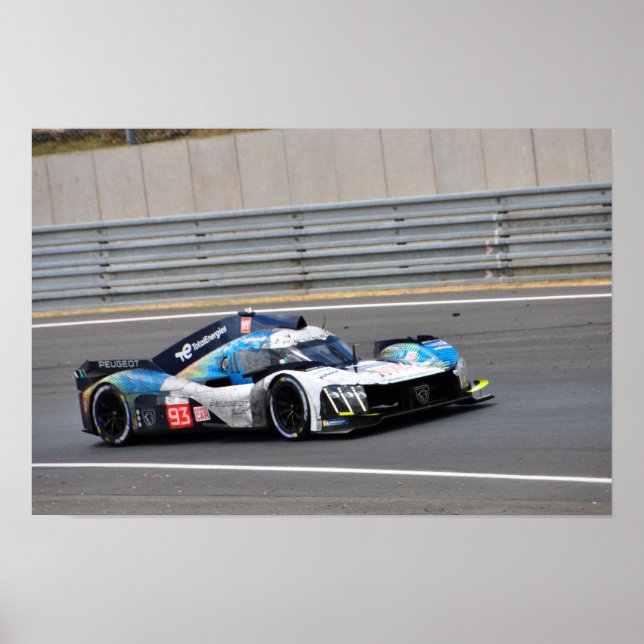 Affiche Peugeot 9X8 no93 24 Heures du Mans 2023 (Devant)