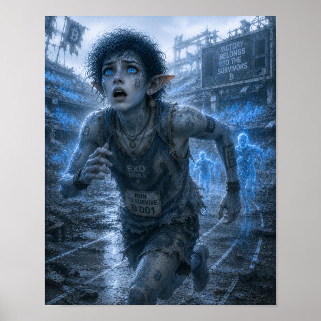 Affiche Peur / Coureur / Stade en ruine (Devant)