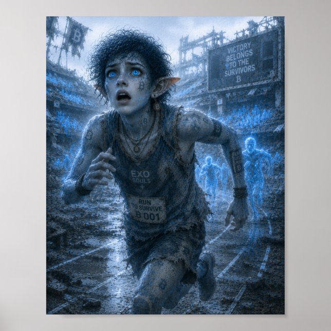 Affiche Peur / Coureur / Stade en ruine (Devant)