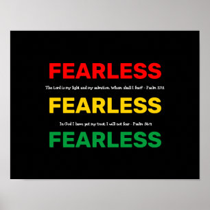 Affiche PEUR DES Psaumes Inspirationnels JE NE CRAINS PAS