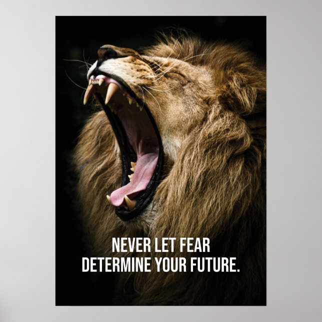 Affiche Peur - Motivation du lion (Devant)