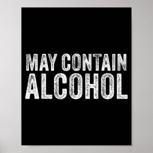 Affiche Peut contenir de l'alcool Boire de la bière au goû