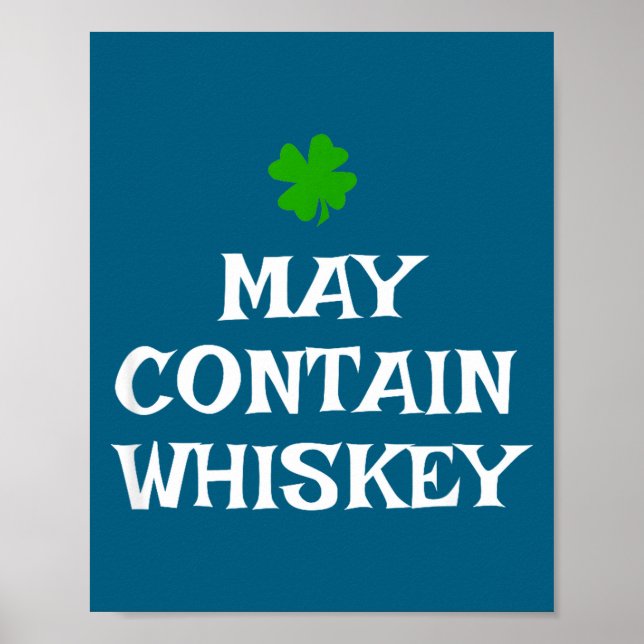 Affiche Peut contenir du whisky Saint-Patrick Boire Iris (Devant)