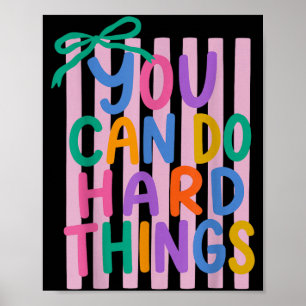 Affiche Peut Faire Des Choses Difficiles Doodle Enseignant