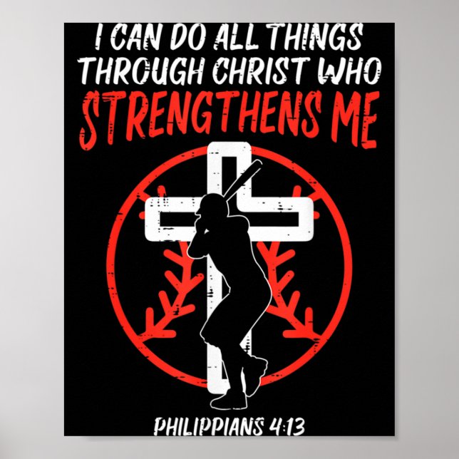 Affiche Peut-on faire toutes choses baseball religieux (Devant)