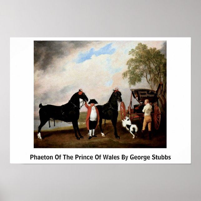 Affiche Phaeton Du Prince De Galles Par George Stubbs (Devant)