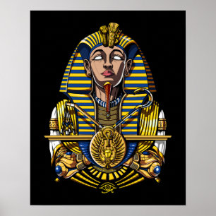 Affiche Pharaon égyptien Toutankhamon Roi Tut