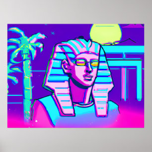 Affiche Pharaon Synthwave