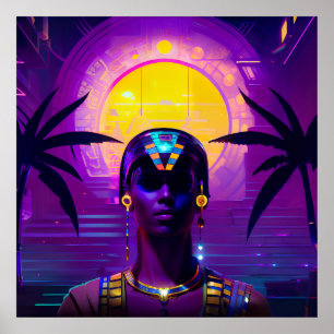 Affiche Pharaon Synthwave