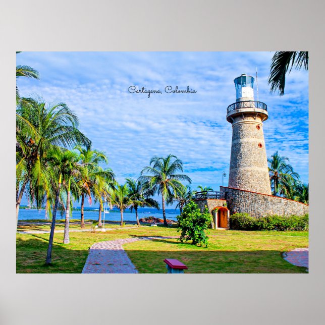 Affiche Phare, Cartagena, Colombie (Devant)