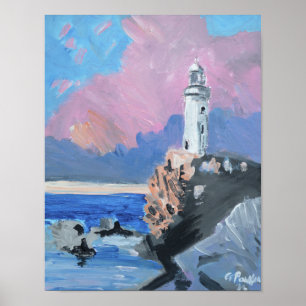 Affiche Phare côtier atmosphérique